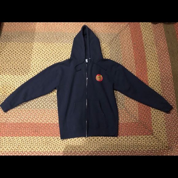 New Santa Cruz red dot zip up hoodie. - Picture 2 of 2